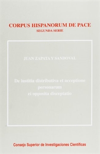 Books Frontpage De iustitia distributiva et acceptione personarum ei opposita disceptatio
