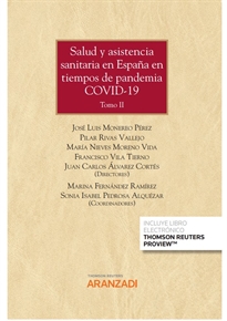 Books Frontpage Salud y asistencia sanitaria en España en tiempos de pandemia covid-19 ( 2 Tomos ) (Papel + e-book)