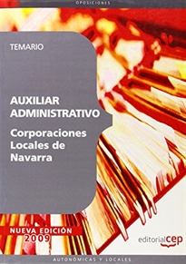 Books Frontpage Auxiliar Administrativo Corporaciones Locales de Navarra. Temario