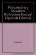 Front pagePsicoanálisis y literatura