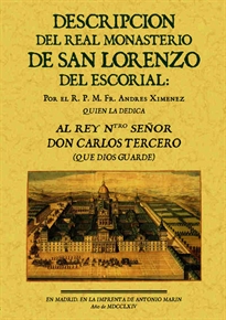 Books Frontpage Descripción del Real Monasterio del Escorial