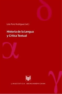 Books Frontpage Historia de la lengua y crítica textual