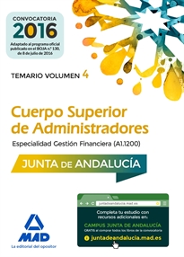 Books Frontpage Cuerpo Superior de Administradores [Especialidad Gestión Financiera (A1 1200)] de la Junta de Andalucía. Temario Volumen 4