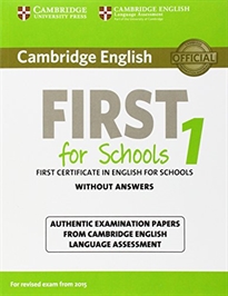 Books Frontpage Cambridge English First for Schools 1 for Revised Exam from 2015 Student's Book without Answers