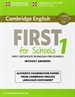 Portada del libro Cambridge English First for Schools 1 for Revised Exam from 2015 Student's Book without Answers