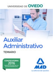 Books Frontpage Auxiliares Administrativos, Universidad de Oviedo. Temario