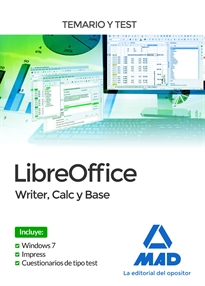 Books Frontpage LibreOffice: Writer, Calc y Base. Temario y Test