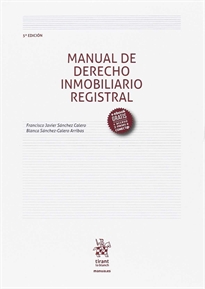 Books Frontpage Manual de Derecho Inmobiliario Registral 5ª Edición 2017