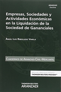 Books Frontpage Empresas, sociedades y actividades económicas en la liquidación de las sociedad de gananciales (Papel + e-book)
