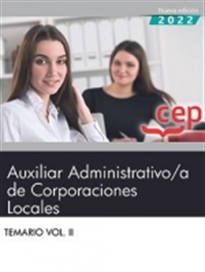 Books Frontpage Auxiliar Administrativo de Corporaciones Locales. Temario Vol. II.