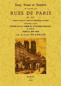 Books Frontpage Estat, noms et nombre de toutes les rues de Paris en 1636.