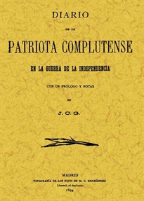 Books Frontpage Diario de un patriota complutense en la Guerra de la Independencia