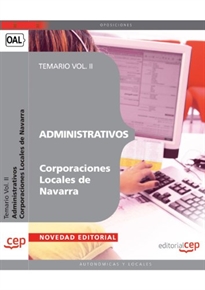 Books Frontpage Administrativos Corporaciones Locales de Navarra. Temario Vol. II.