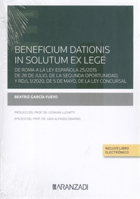 Books Frontpage Beneficium dationis in solutum ex lege (Papel + e-book)