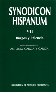 Books Frontpage Synodicon Hispanum. VII: Burgos y Palencia