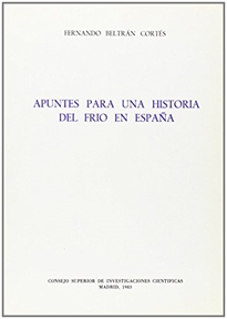 Books Frontpage Apuntes para una historia del frío en España
