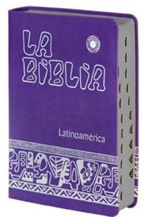 Books Frontpage La Biblia Latinoamérica [letra grande] simil-piel morada, canto plateado, con uñeros