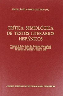 Books Frontpage Crítica semiológica de textos literarios hispánicos