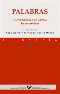 Books Frontpage Palabras. Víctor Sánchez de Zavala in memoriam