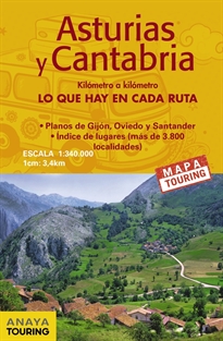 Books Frontpage Mapa de carreteras Asturias y Cantabria (desplegable), escala 1:340.000
