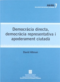 Books Frontpage Democràcia directa, democràcia representativa i apoderament ciutadà
