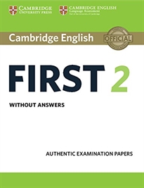 Books Frontpage Cambridge English First 2 Student's Book without answers