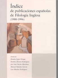 Books Frontpage Índice de publicaciones españolas de Filología Inglesa (1980-1996)