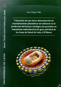 Books Frontpage Valoración de una única determinación de concentraciones plasmáticas de indinanit en la predicción del fracaso virológico de pacientes en tratamiento de las Áreas de Salud de León y el Bierzo