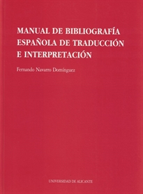 Books Frontpage Manual de bibliografía española de traducción e interpretación