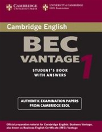 Books Frontpage Cambridge BEC Vantage 1
