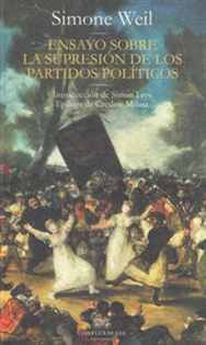 Books Frontpage Ensayo sobre la supresión de los partidos políticos