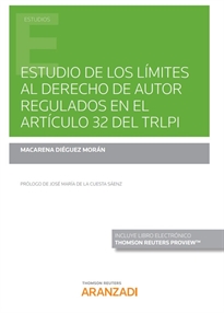 Books Frontpage Estudio de los límites al Derecho de Autor regulados en el artículo 32 del TRLPI (Papel + e-book)