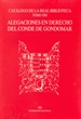 Front pageCatálogo de la Real Biblioteca tomo XIII: alegaciones en derecho del Conde de Gondomar