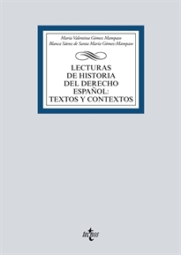 Books Frontpage Lecturas de Historia del Derecho Español: Textos y contextos