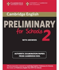 Books Frontpage Cambridge English Preliminary for Schools 2 Student's Book with Answers