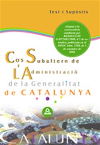 Books Frontpage Cos subaltern de l¿administració de la generalitat de catalunya. Test i supòsits
