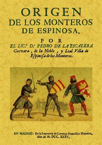 Books Frontpage Origen de los Monteros de Espinosa.