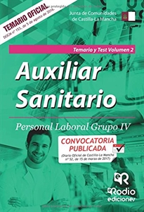 Books Frontpage Auxiliar Sanitario, personal laboral, grupo IV, Junta Comunidades Castilla-La Mancha. Temario y Test 2