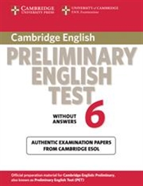 Books Frontpage Cambridge Preliminary English Test 6 Student's Book without answers