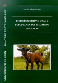 Books Frontpage Biodisponibilidad oral y subcutánea del levamisol en cabras (*)