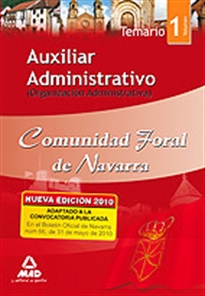 Books Frontpage Auxiliar administrativo de la comunidad foral de navarra. Temario volumen i. (organización administrativa)