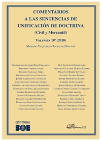 Books Frontpage Comentarios a las Sentencias de Unificación de Doctrina. Civil y Mercantil. Volumen 10. 2018