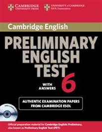 Books Frontpage Cambridge Preliminary English Test 6 Self Study Pack (Student's Book with answers and Audio CDs (2))