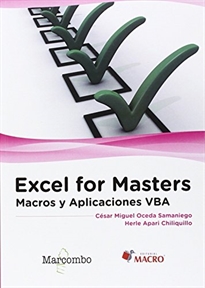 Books Frontpage Excel for Masters. Macros y Aplicaciones VBA
