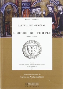 Books Frontpage Cartulaire général de l'ordre du temple (1119?-1150)