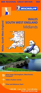 Books Frontpage Mapa Regional Wales, South West England, Midlands