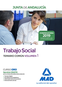 Books Frontpage Trabajo Social  de la Junta de Andalucía. Temario común volumen 1