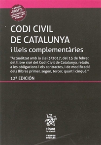 Books Frontpage Codi Civil de Catalunya i lleis complementàries (Inclou el Codi de Consum) 12ª Ed. 2017