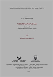 Books Frontpage Luis Michelena. Obras completas. II. Lingüística general