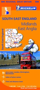 Books Frontpage Mapa Regional South East England, Midlands, East Anglia